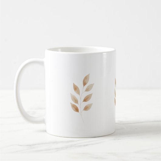 Elegant Nature-Inspired Coffee Cup in Neutral Koffiemok (Links)