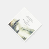 Elegant Natuur "Avond de Bergen" Servet (Hoek)