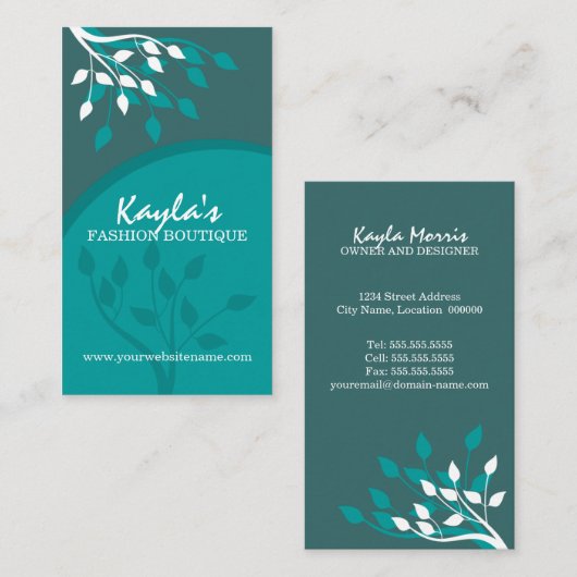 Elegant Natuur Design Visitekaartje (Voorkant / Achterkant)