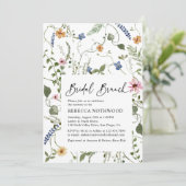 Elegant Natuur Floral Bridal Brunch Shower Kaart (Staand voorkant)
