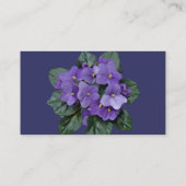 Elegant Natuur Flower African Violet Plant Busines Visitekaartje (Achterkant)