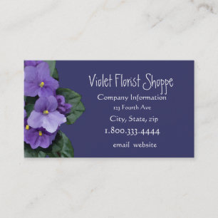 Elegant Natuur Flower African Violet Plant Busines Visitekaartje