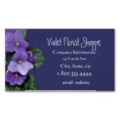 Elegant Natuur Flower African Violet Plant Magnetisch Visitekaartje (Voorkant)