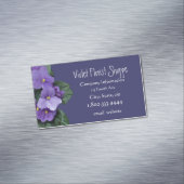 Elegant Natuur Flower African Violet Plant Magnetisch Visitekaartje (Voorbeeld)