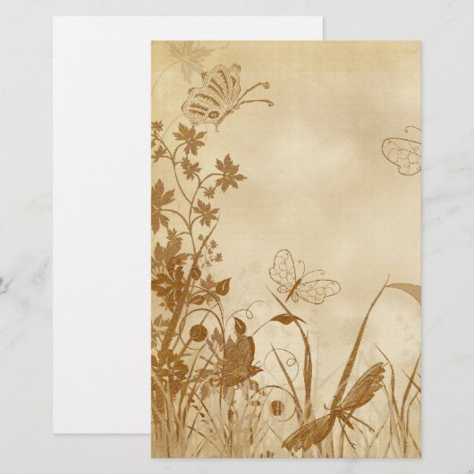 Elegant Natuur Gedekte banketbakkerij (12) Briefpapier (Voorkant / Achterkant)