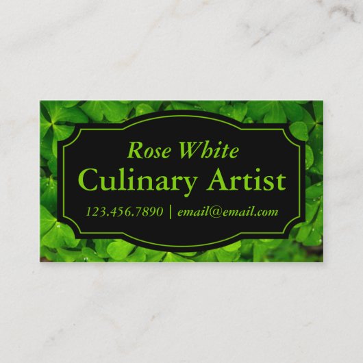 Elegant Natuur geïnspireerd Visitekaartje (Voorkant)