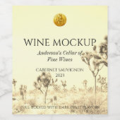 Elegant Natuur Gold Custom Wine Labels Wijn Etiket (Enkel label)