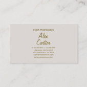 Elegant Natuur Penseelbroed Hout Graan Visitekaartje (Achterkant)