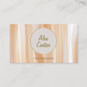 Elegant Natuur Penseelbroed Hout Graan Visitekaartje (Voorkant)