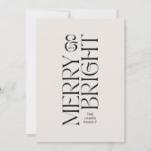 Elegant natuurlijk bladmodern minimalisme typograf feestdagenkaart (Voorkant)