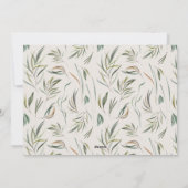 Elegant natuurlijk gebladerte moderne minimale fot feestdagenkaart (Achterkant)