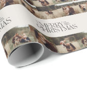 Elegant natuurlijk gebladerte moderne minimale mul cadeaupapier (Rol Hoek)