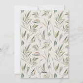 Elegant natuurlijk gebladerte moderne minimale mul feestdagenkaart (Achterkant)