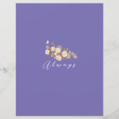 Elegant Natuurlijk Roos Paarse Papier Blad (Achterkant)