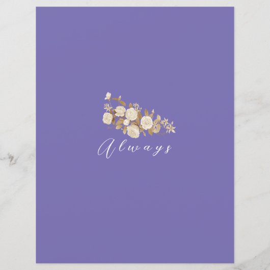 Elegant Natuurlijk Roos Paarse Papier Blad (Achterkant)