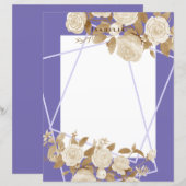 Elegant Natuurlijk Roos Paarse Papier Blad (Voorkant / Achterkant)