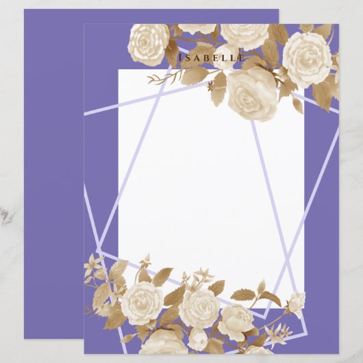 Elegant Natuurlijk Roos Paarse Papier Blad (Voorkant / Achterkant)