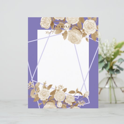 Elegant Natuurlijk Roos Paarse Papier Blad (Staand voorkant)