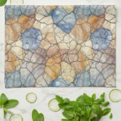 Elegant Natuursteen Marmeren Patroon Theedoek (Gevouwen)