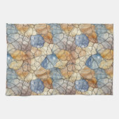 Elegant Natuursteen Marmeren Patroon Theedoek (Horizontaal)