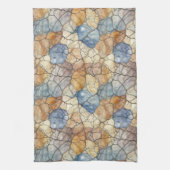 Elegant Natuursteen Marmeren Patroon Theedoek (Verticaal)