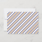 Elegant Nautical Anchor Gold Blue White RSVP-kaart RSVP Kaartje (Achterkant)