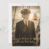 Elegant Nautical Anchor Memorial Template Kaart (Voorkant)