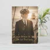 Elegant Nautical Anchor Memorial Template Kaart (Staand voorkant)