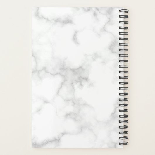 Elegant Nautical Anchor White marmer Planner (Achterkant)