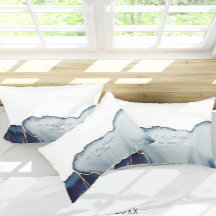 Elegant Nautical Beach Navy Blue Mr. Mrs. Wedding