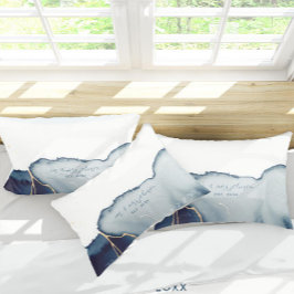 Elegant Nautical Beach Navy Blue Mr. Mrs. Wedding Kussensloop