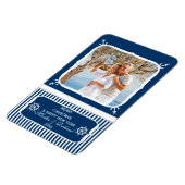 Elegant Nautical Beach Photo Merry Kerstmis Magne Magneet (Linkerzijde)
