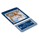 Elegant Nautical Beach Photo Merry Kerstmis Magne Magneet (Rechterzijde)