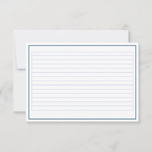 Elegant Nautical Blue Crab Seafood Recipe Kaart (Achterkant)