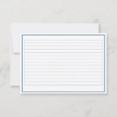 Elegant Nautical Blue Lobster Seafood Recipe Kaart (Achterkant)