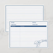 Elegant Nautical Blue Lobster Seafood Recipe Kaart (Voorkant / Achterkant)