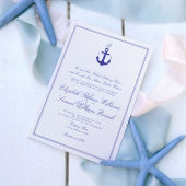 Elegant Nautical Clean Monogram Weddenschappen Inv Kaart