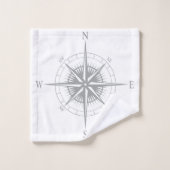 Elegant Nautical Compass Bad Handdoek (Wasdoekje)