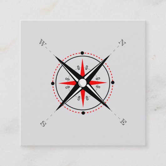 Elegant Nautical Compass Visitekaartje (Voorkant)