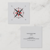 Elegant Nautical Compass Visitekaartje (Voorkant / Achterkant)