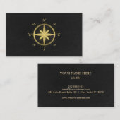 Elegant Nautical Compass Visitekaartje (Voorkant / Achterkant)