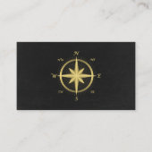 Elegant Nautical Compass Visitekaartje (Voorkant)
