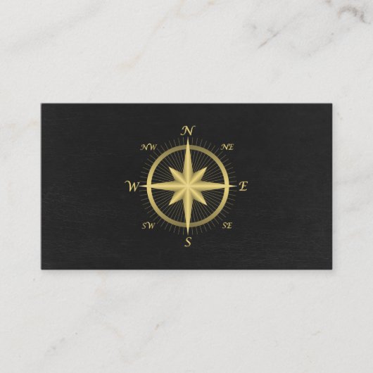 Elegant Nautical Compass Visitekaartje (Voorkant)