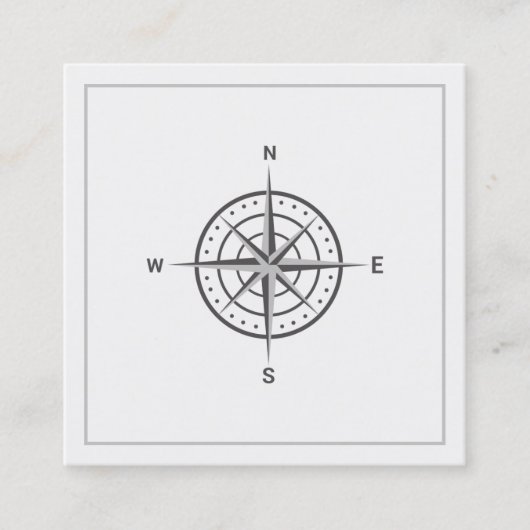 Elegant Nautical Compass Visitekaartje (Voorkant)