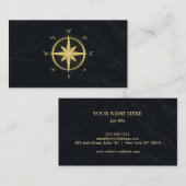 Elegant Nautical Compass Visitekaartje (Voorkant / Achterkant)