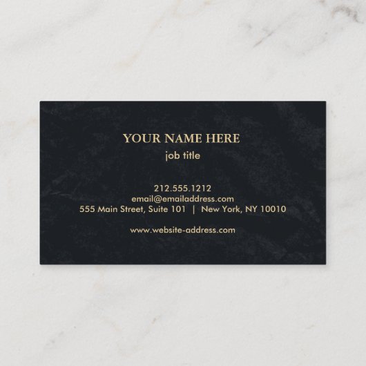 Elegant Nautical Compass Visitekaartje (Achterkant)