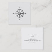 Elegant Nautical Compass Visitekaartje (Voorkant / Achterkant)