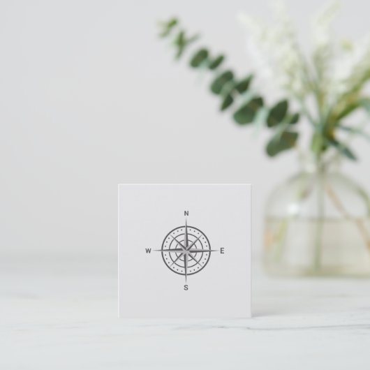 Elegant Nautical Compass Visitekaartje (Staand voorkant)