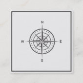 Elegant Nautical Compass Visitekaartje (Voorkant)