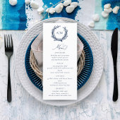 Elegant Nautical Coral Ref Wedding Menu